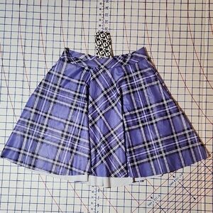 NWT Blackmilk Lavender Tartan Pocket Skater Skirt M